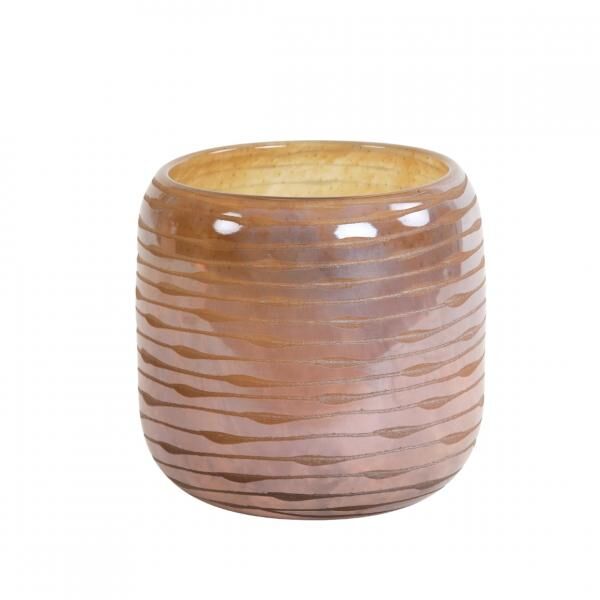 Light and Living Vase Bowie Glas braun 14 cm