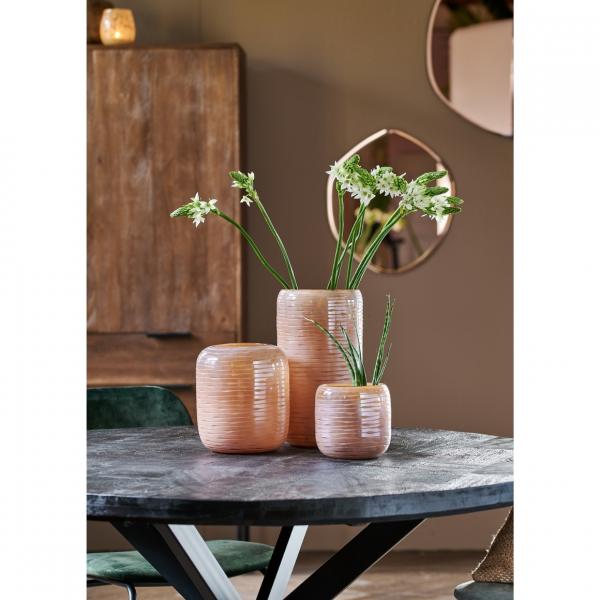 Light and Living Vase Bowie Glas braun 14 cm