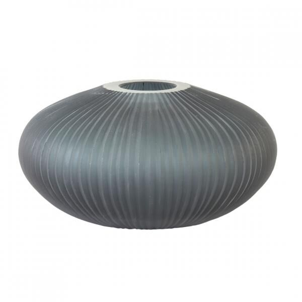 Light and Living Vase Molexa Glas grau 21 cm