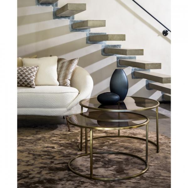 Light and Living Vase Molexa Glas grau 21 cm