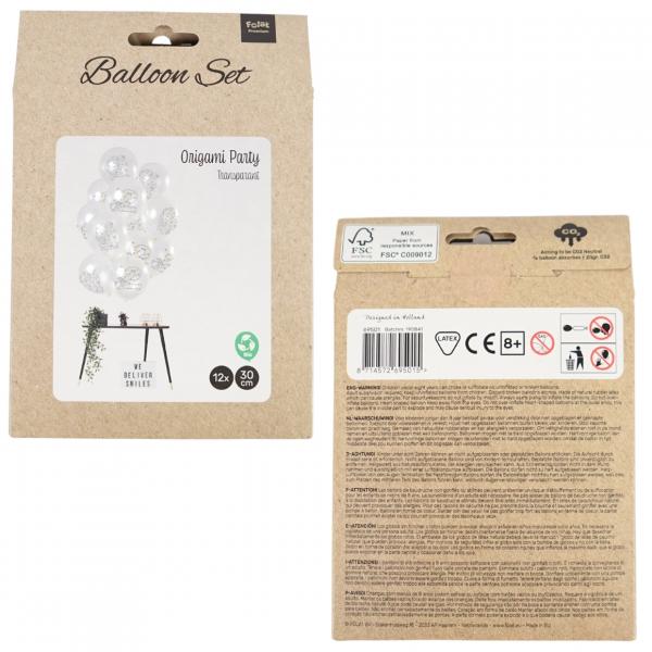 Luftballons Origami Zahl 2 Jahre 30 cm Satz von 12