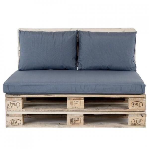Madison Lounge Kissen Outdoor Grau Blau 120 x 80 cm