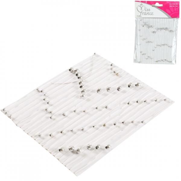 Miss France Perlengirlande silber 5 Meter