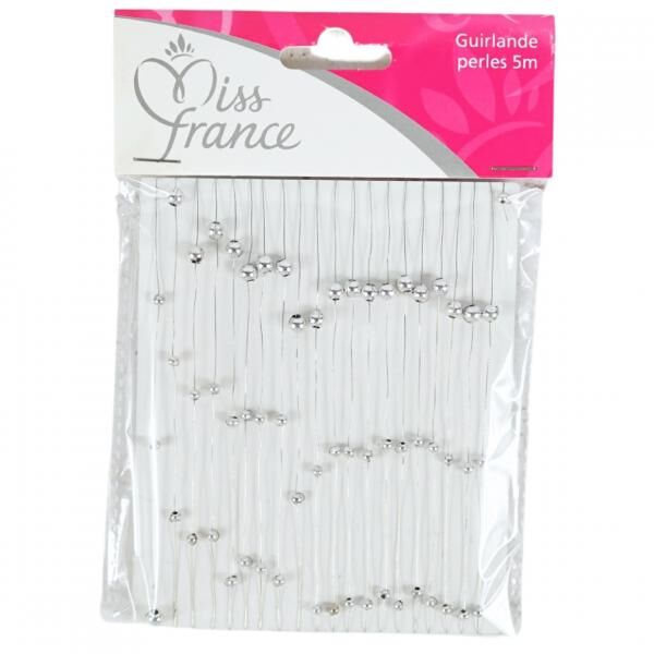 Miss France Perlengirlande silber 5 Meter