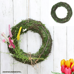 Moss wreath green brown, L, ca.35cmD