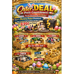 Mystery Pakete - Mix Paletten - Sonderposten - Oster Deal - Elektro - Schmuck - Spielwaren - Garten - A Ware 