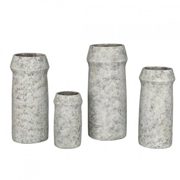 PTMD flower pot Nimma tall XL cement gray 55 cm