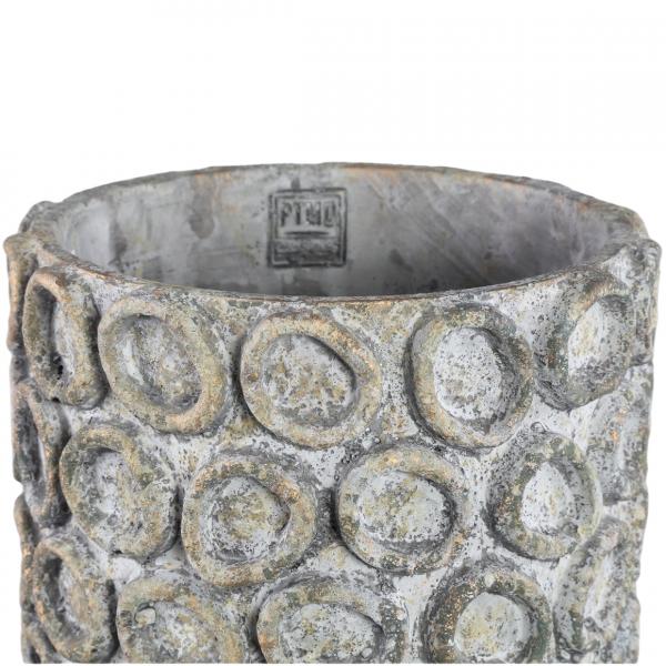 PTMD Zementtopf mit Kreisen Ginte L 55 cm