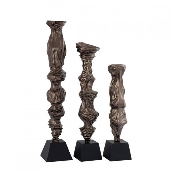 PTMD candlestick Fleure aluminum bronze colored M 77 cm