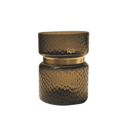 PTMD Vase Quilio Gerade Glas braun 16 cm