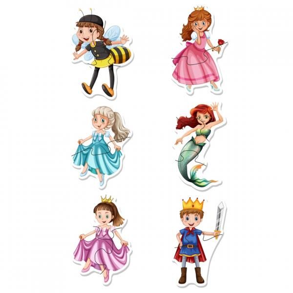 Puzzlespiele Märchen 19 cm 6er Set