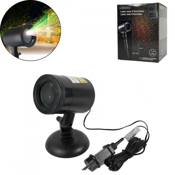 (R) Lumineo Laserprojektor 4 Funktionen IP44 EU-Stecker 40 cm