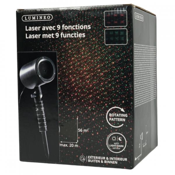 (R) Lumineo Laserprojektor IP44 EU-Stecker 40 cm VE10