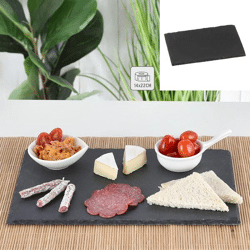 Slate plate, rectangular, approx. 14x22 cm