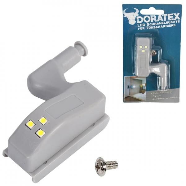 Cabinet hinge lighting LED on battery 6.8 cm