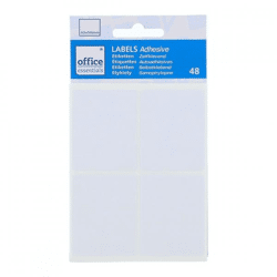 Selbstklebeetiketten weiß 40 x 50 mm 48 Stück.