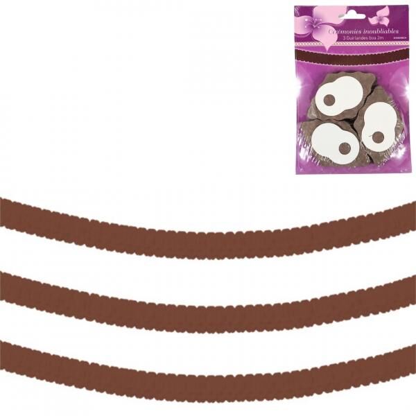 Girlanden braun 200 cm 3 Stück