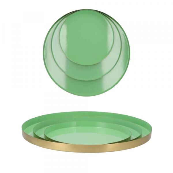 Tablett Marrakech mint gold 26 cm