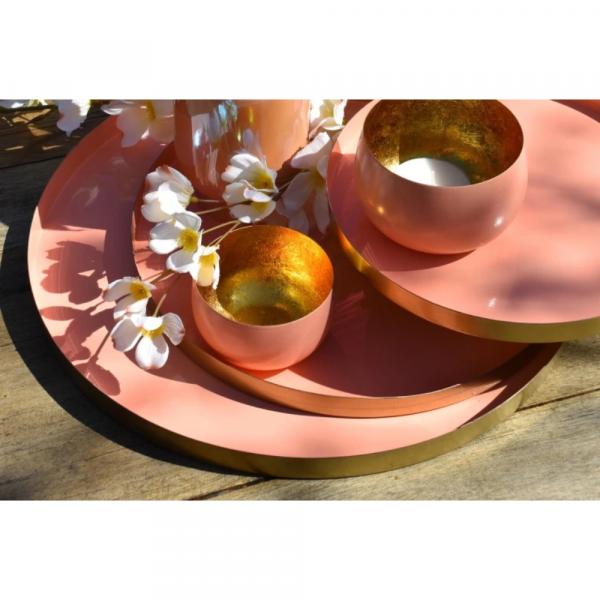Tablett Marrakech Pfirsich Gold 40 cm