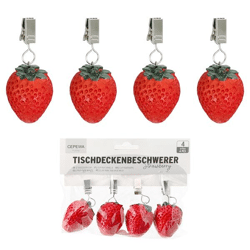 Tischdeckenbeschwerer Strawberry, 4er Set 