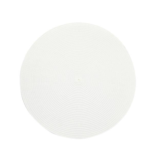 Tischset, PP, rund, wei&szlig;, ca. 38cmD