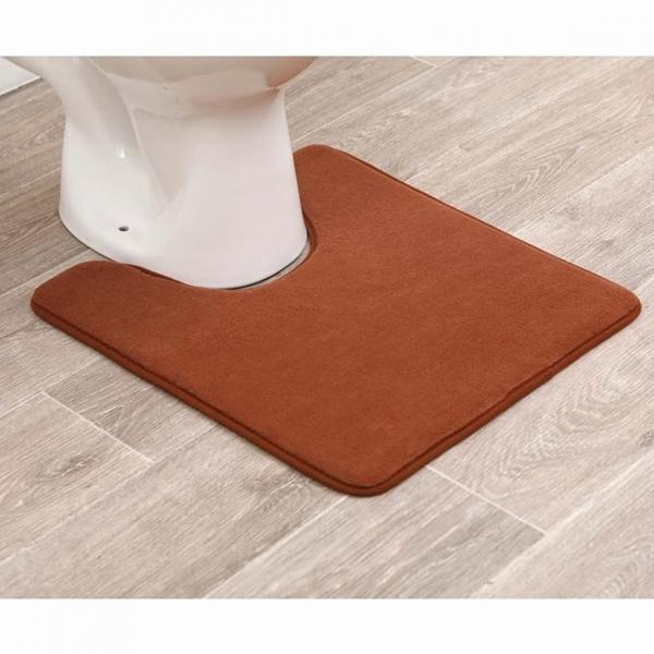 Toilettenvorleger terracotta Mikrofaser 45 x 50 cm