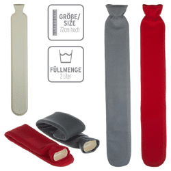 Hot water bottle hose, extra long, 2 liters, 2/s