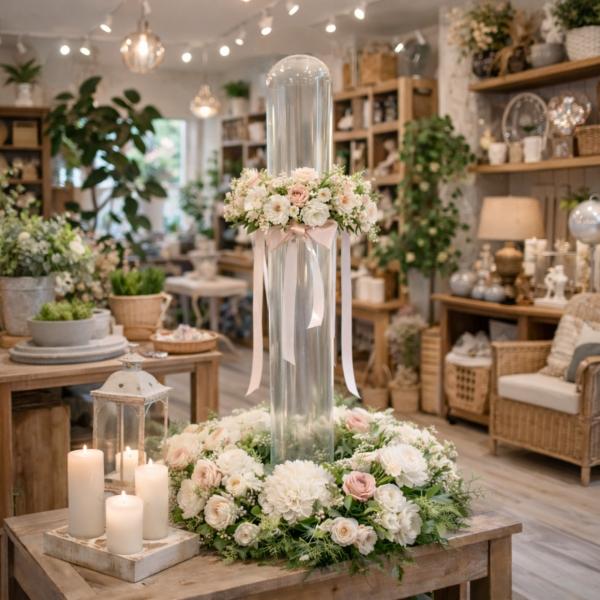 Zylinder XL auf Fuß Glas 100 cm