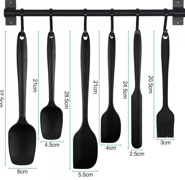 6er Set Silikon Teigschaber &ndash; Magrimaxio