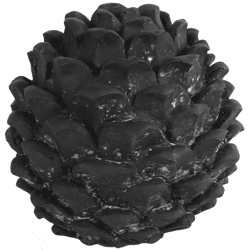 Countryfield Skulptur Tannenzapfen Donato L schwarz 18 cm