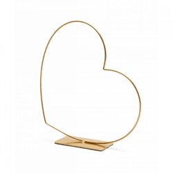 Dekoration Herz Rahmen liegend gold 39 cm