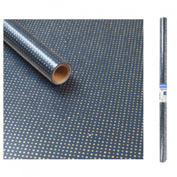 Horn-Geschenkpapier blau/gold 200 x 70 cm