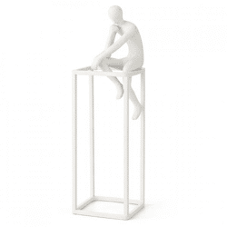 J-Line beeld figuur op frame wit 40 cm