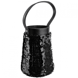 Laterne Lofty Glam Kegel schwarz 26 cm