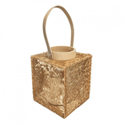 Windlicht Lofty Glam Square natur 22 cm