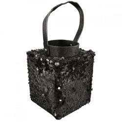 Windlicht Lofty Glam Square schwarz 27 cm