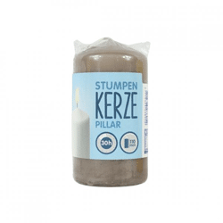 Stumpfe Kerze grau 6 x 11 cm