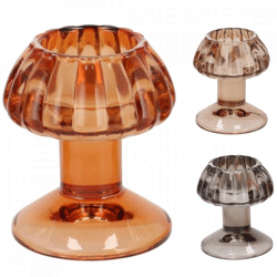 Teelichthalter Nova Mushroom Woods Braun 9 cm