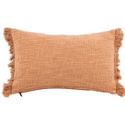 Tiseco cushion Cotton Slub Solid indian tan 30 x 50 cm