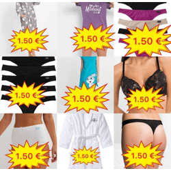 1,50 € pro Stück – Damen Unterwäsche Mix BHs Tops Slips Strings Shorts Pyjamas Badeanzüge XS–XXXL aus deutschen Katalogen, große Auswahl, La