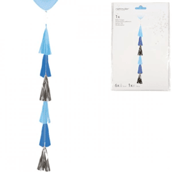 Balloon garland fringe blue 70 cm