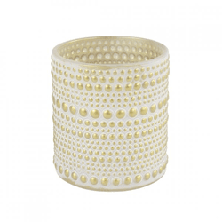 Countryfield tea light holder Hailey L white/silver 12.5 cm