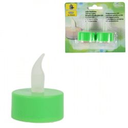 Deco Heitmann LED tea light on battery green 4,5 cm 2 pcs.