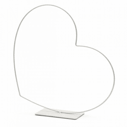 Decoration Heart Frame reclining white 58 cm