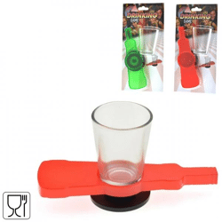 Drankspel flesje draaien 14,5 cm 2 assorti