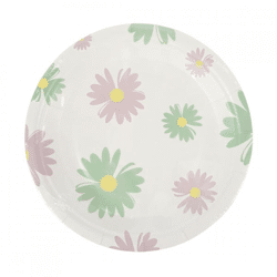 Disposable spring paper plates 20 cm 8 pieces