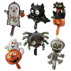 Halloween foil balloons - 6 assorted