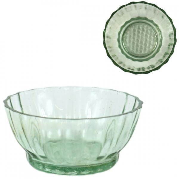 Glasschale mit geripptem Rand 9,5 cm