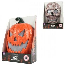 Halloween Maske mit Licht und Ton auf Batterie 30 cm