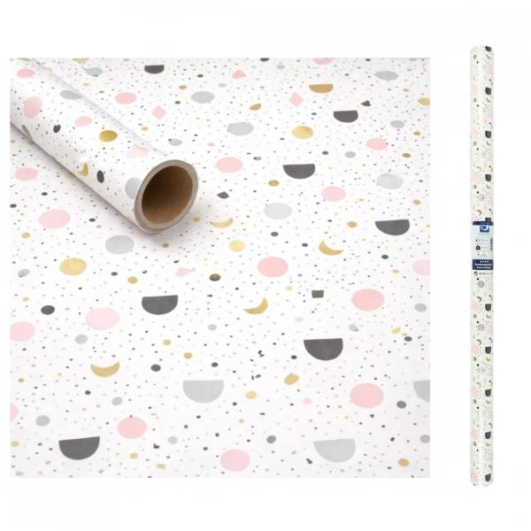 Horn Geschenkpapier weiß/rosa 200 x 70 cm